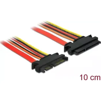 Kabel do PC DeLock Prodlužovací kabel SATA 22 pin (M) - SATA 22 pin (F) 10cm červená (84917)