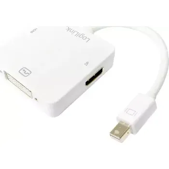 Video kabel LogiLink CV0045A Mini DisplayPort (M) - HDMI DVI-I DP (F) adaptér (CV0045A)