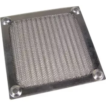 PC ventilátor Kolink Hliníkový prachový filtr ventilátoru 120mm stříbrná (FFM-120-S)