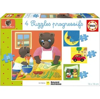 Puzzle EDUCA Puzzle Petit Ours Brun 4v1 (19884)