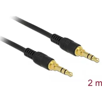 Audio kabel DeLock Kabel 3.5mm jack 3pin (M) - 3.5mm jack 3pin (M) 2m černá (85549)