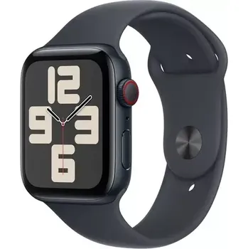 Chytré hodinky Apple Watch SE (2024) GPS + Cellular 44mm Temně inkoustové hliníkové tělo - Temně inkoustový sportovní řemínek S/M (MXGL3QC/A)