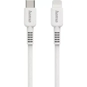 Datový kabel Hama 187284 Eco MFi kabel USB-C 2.0 (M) - Lightning (M) 1.0m bílá (187284)