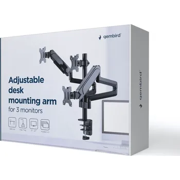 Držák monitoru Gembird MA-DA3-01 Držák/stojan na monitor 68,6 cm (27") Stůl Černá