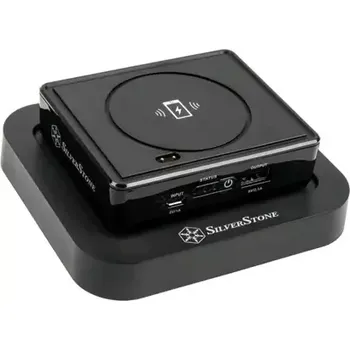 Powerbanka SilverStone QIB052-D power banka s Qi nabíjením a dokovací stanicí černá (SST-QIB052-D)