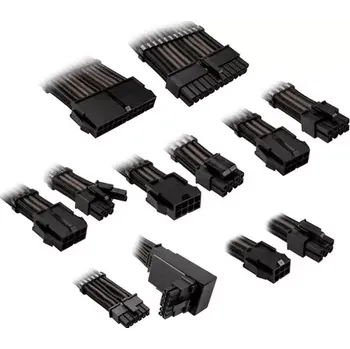 Počítačový zdroj Kolink Prodlužovací sada opletených kabelů Core Pro Braided Cable Extension Kit 12V-2x6 Typ 2 černo-šedá (COREPRO-EK-12VT2-BGM)