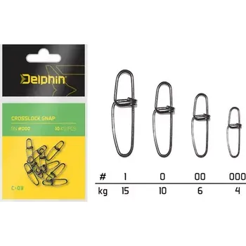 Delphin Karabinka Crosslock Snap C-03 Velikost 1 10ks (969C03100)