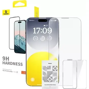 Telefonní příslušenství Baseus P60057404203-03 Diamantové tvrzené sklo pro Apple iPhone 15 Pro Max (P60057404203-03)