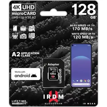 Paměťová karta GOODRAM IRDM M2AA microSDXC 128GB + SD adaptér (IR-M2AA-1280R12)