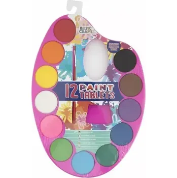 Vodová barva GRAFIX Paleta s vodovými barvami a štětcem Růžová (158475)