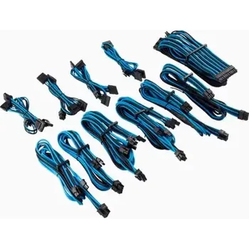 Počítačový zdroj Corsair Premium Pro Sleeved PSU kabely (Gen 4) modro-černá (CP-8920228)