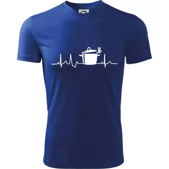 Chlapecké tričko EKG kuchař hrnec - Dětské triko sportovní (dresovina) - 134 cm/8 let ( Královská modrá )