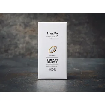 Čokoláda Oialla 100% organická hořká čokoláda z divokých kakaových bobů 60 g