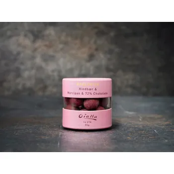 Cukrovinka Oialla Bio marcipánovo-čokoládové kuličky s malinami 80 g