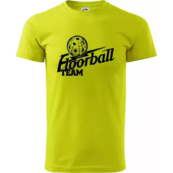 Florbal team - Klasické pánské triko vyšší gramáže - XS ( Limetková )