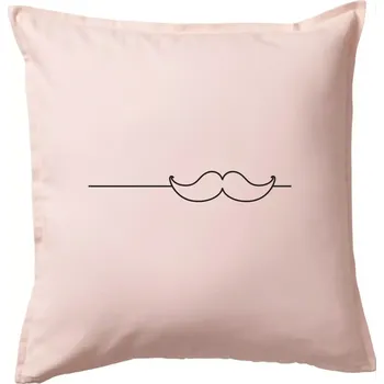 Polštář Linka knírek - Polštář 50x50 - 50x50 - Pouze potah ( Světle růžová )