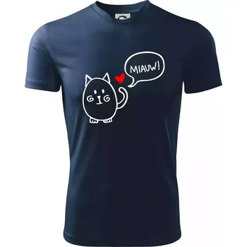 Chlapecké oblečení Tlustá kočka - Dětské triko sportovní (dresovina) - 134 cm/8 let ( Námořní modrá (velmi tmavá - téměř černá) )