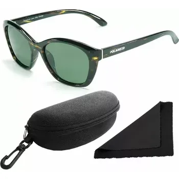 Sluneční brýle Polarized Brýle sluneční 206 - obroučky hnědá kamufláž - skla zelená (56.021)