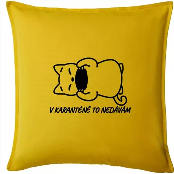 Polštář V karanténě to nedávám - Polštář 50x50 - 50x50 - Pouze potah ( Žlutá )