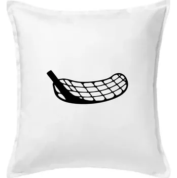 Polštář Florbalová čepel - Polštář 50x50 - 50x50 - Včetně výplně ( Bílá )