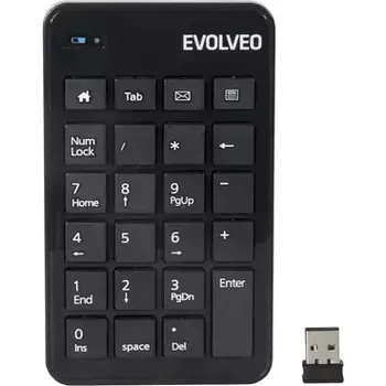 Notebook EVOLVEO WN160 bezdrátová numerická klávesnice černá (WN160)