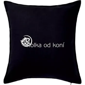 Polštář Holka od koní - Polštář 50x50 - 50x50 - Pouze potah ( Černá )