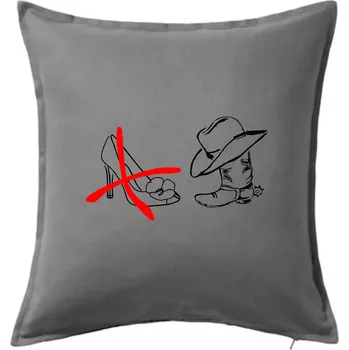 Polštář Radši za jezdkyni - Polštář 50x50 - 50x50 - Pouze potah ( Tmavě šedý melír )