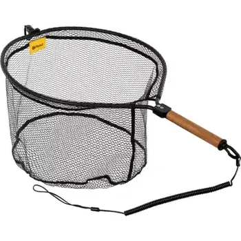 Fencl Muškařský podběrák King L | Nature rukojeť | Pogumovaná síť | Lanko s magnetem (3002/JA)