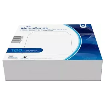 Jednorázové nádobí MediaRange Papírový obal na CDDVD bílá (100ks) (BOX66)
