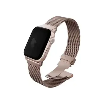 Řemínek na hodinky UNIQ DANTE PRO řemínek pro Apple Watch 49 46 45 44 mm - METALLIC ROSE (růžová) (8886463692264)
