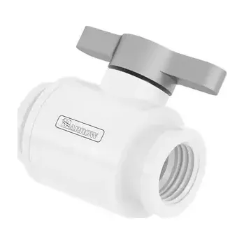 Ventil Barrow G1/4 (F) Kulový ventil 10mm bílo-stříbrná (TLQFS-V1 w s)