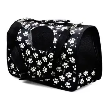 Nákupní taška animALL Taška Black with white paws L 50x22x30 cm (108338)