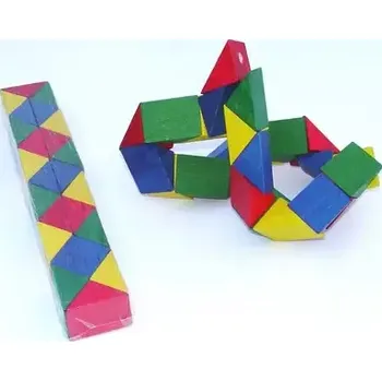 Hlavolam Česká dřevěná hračka Dřevěný hlavolam had barevný (CH1HB)