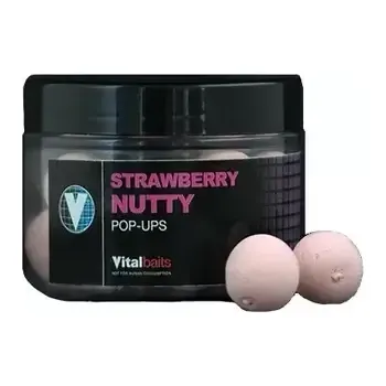 Boilies Vitalbaits Pop-Up Strawberry Nutty Washed Out Pink 50g 18mm (04-0049)