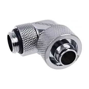 Fitinka Alphacool Eiszapfen 16/10mm kompresní šroubení otočné 90° G1/4 chrom (1011166)