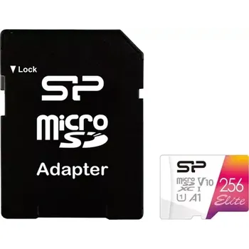 Paměťová karta Silicon Power Elite micro SDXC 256GB + adaptér (SP256GBSTXBV1V20SP)