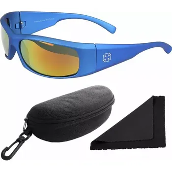 Sluneční brýle Polarized Brýle sluneční 77 - obroučky modré - skla červeno-zlatá zrcadlová (56.003)
