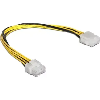 Kabel do PC DeLock Kabel 8pin EPS (M) - 8pin EPS (F) 0.3m (83342)