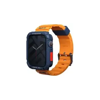 SKINARMA SHOKKU silikonový řemínek pro Apple Watch 45/44/42 mm oranžová (8886461241808)