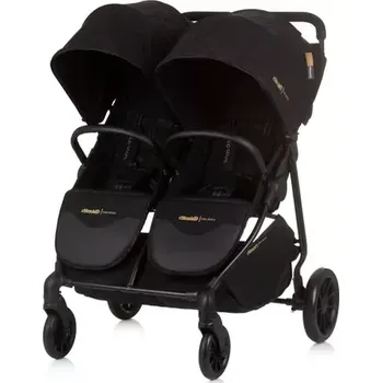 Kočárek CHIPOLINO Kočárek pro dvojčata/nestejně staré děti Top Stars Obsidian (159874)