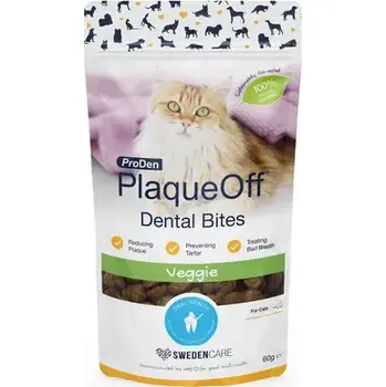 Péče o psí chrup ProDen PlaqueOff Dental Bites Cat 60g (P06)