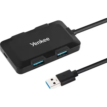USB hub YENKEE YHB 4341BK Hub černá (8590669230532)