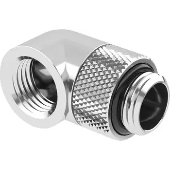 Fitinka Barrow G1/4 (M-F) spojka - 90° koleno (TWT90-v2.5) stříbrná (TWT90-v2.5 s)