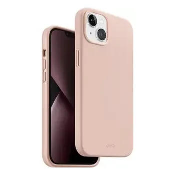 Pouzdro na mobilní telefon Uniq Hybrid Lino Hue Magclick Charging zadní kryt pro Apple iPhone 14 Plus - BLUSH (růžová) (8886463681985)