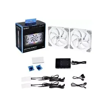 PC ventilátor Lian Li UNI FAN SL140 RGB PWM bílá (2ks) + kontroler (UF-SL140-2W)