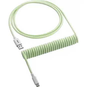 Kabel do PC CableMod Classic Coiled Keyboard Cable USB-C - USB-A 1.5m Lime Sorbet (CM-CKCA-CW-LGW150LGW-R)