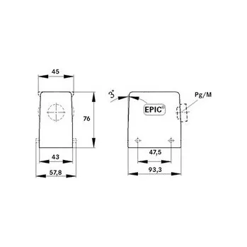Konektor H-B 16 TSH M32 pouzdro 79102400 LAPP KABEL s.r.o. 35-12-013-79102