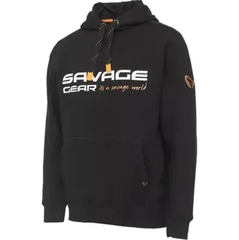 Pánská mikina Savage Gear Mikina Cosmo Hoodie Black Ink L (73699)