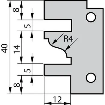 IGM A/40x26x2mm profilový nůž TC, F641-90100