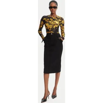 Dámské oblečení Versace Jeans Couture Džínová sukně 79HAE84M DT037 Černá Slim Fit 46